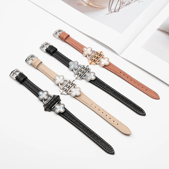 ADIONI Apple Watch premium leather straps in black, brown, and beige, versatile and stylish