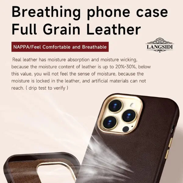 Breathing Full Grain Leather Case