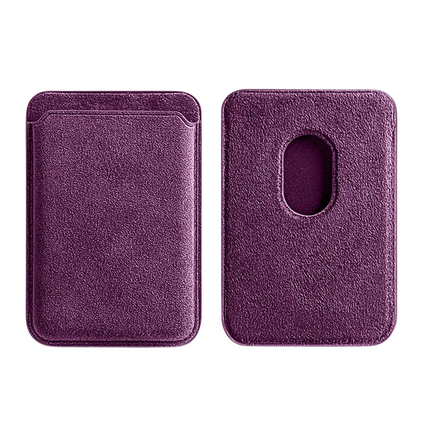 Genuine Italy Alcantara Leather Wallet with MagSafe – Magnetic, Anti-Scratch, Built-in Card Holder for iPhone 16, 15, 14, 13, 12 Pro Max ADIONI