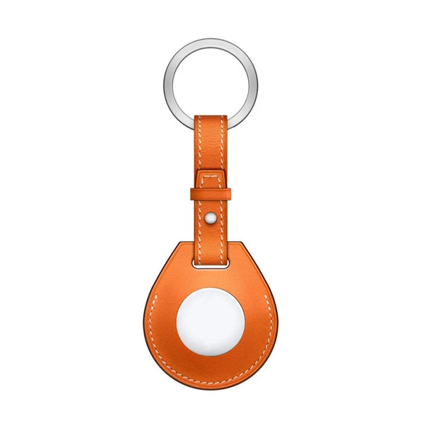 M3C Luxurious Shockproof Leather Protective Case for Apple AirTag – Anti-Lost Key Ring, Luggage Tag, and Bag Charm ADIONI