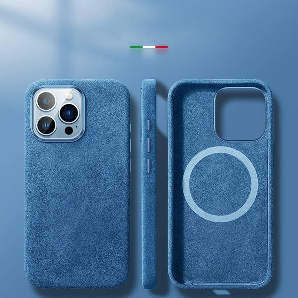 Premium Magnetic Suede Case for iPhone 16, 15 Pro Max – Luxury Shockproof Cover ADIONI