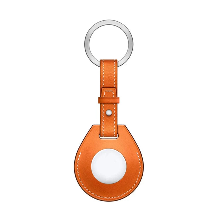 M3C Luxurious Shockproof Leather Protective Case for Apple AirTag – Anti-Lost Key Ring, Luggage Tag, and Bag Charm ADIONI