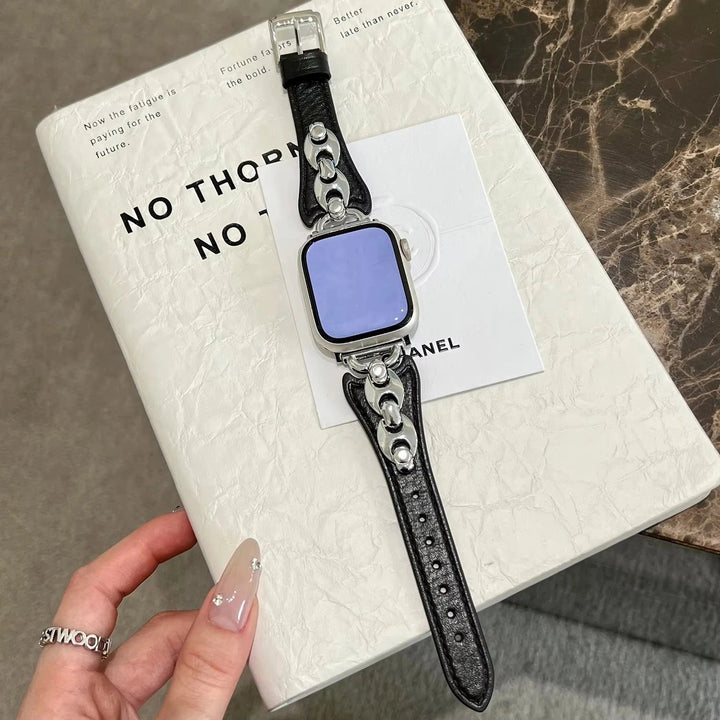 Luxury Leather Strap for Apple Watch Ultra & Series 1–9 ADIONI