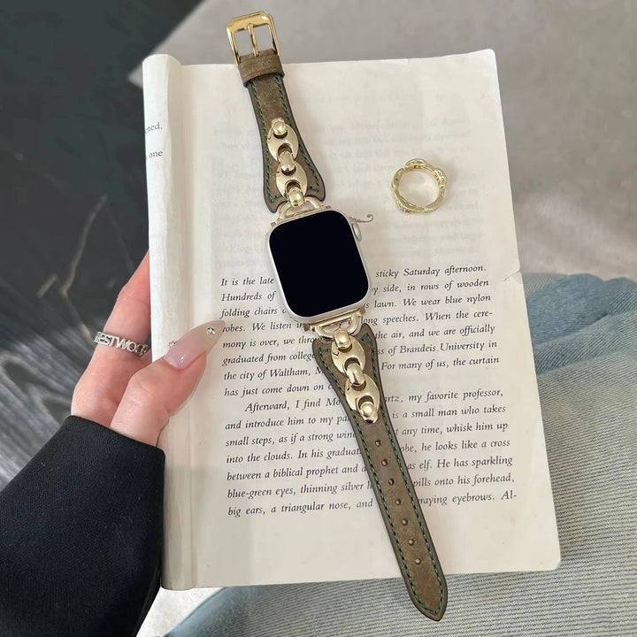 Luxury Leather Strap for Apple Watch Ultra & Series 1–9 ADIONI