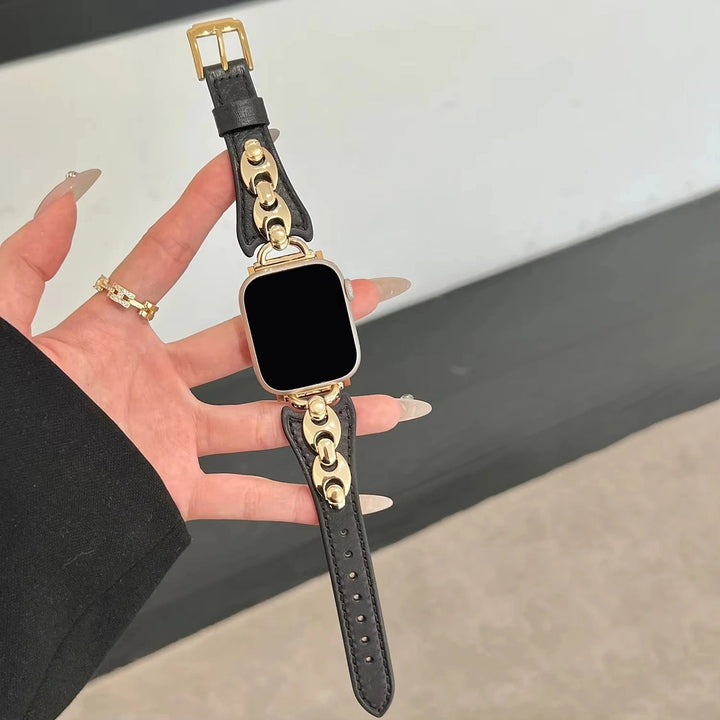 Luxury Leather Strap for Apple Watch Ultra & Series 1–9 ADIONI