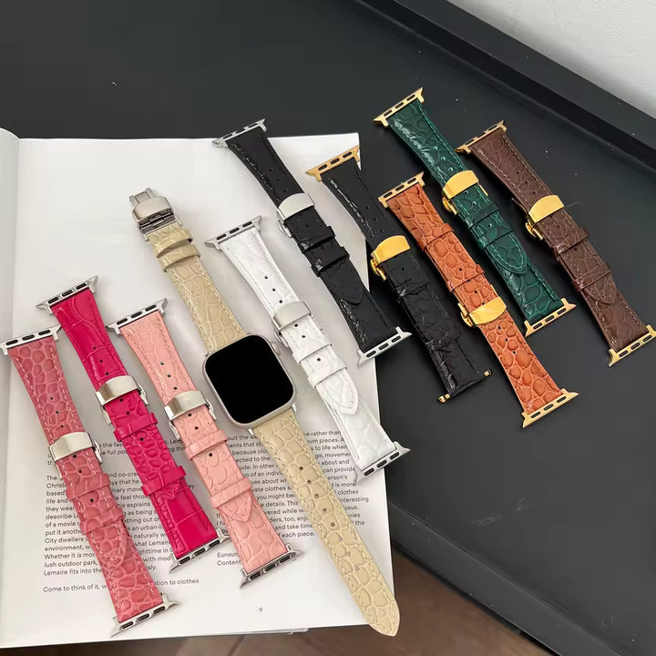 Adjustable metal buckle Apple Watch band for Series 9, SE, and earlier models