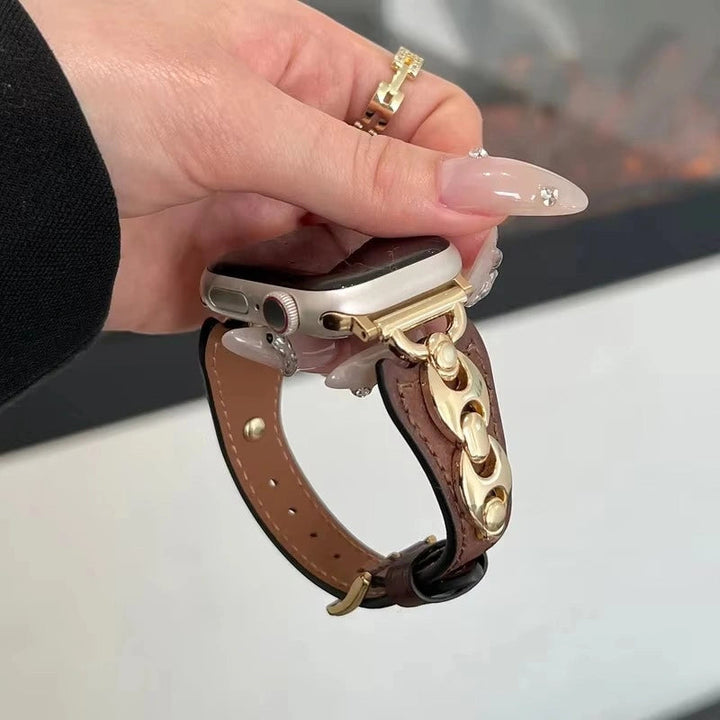 Luxury Leather Strap for Apple Watch Ultra & Series 1–9 ADIONI