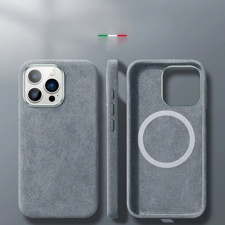Premium Magnetic Suede Case for iPhone 16, 15 Pro Max – Luxury Shockproof Cover ADIONI